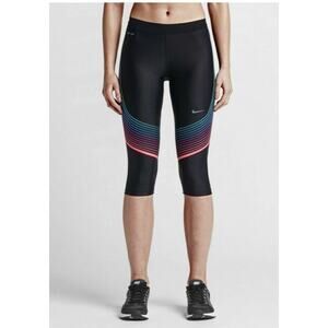 Nike Power Speed Crop Capri Running Leggings Compression Size Small